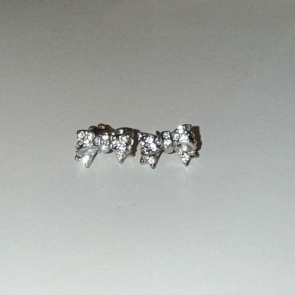 Juicy Couture Silver Bow Earrings